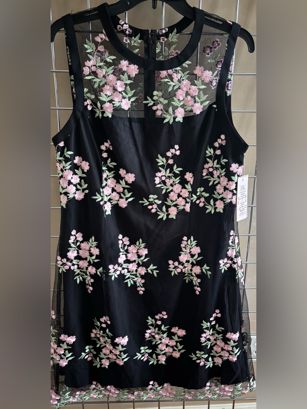 NWT Nanette Lepore Embroidered Floral Dress Sz 14 Cottage Fairy Garden Party